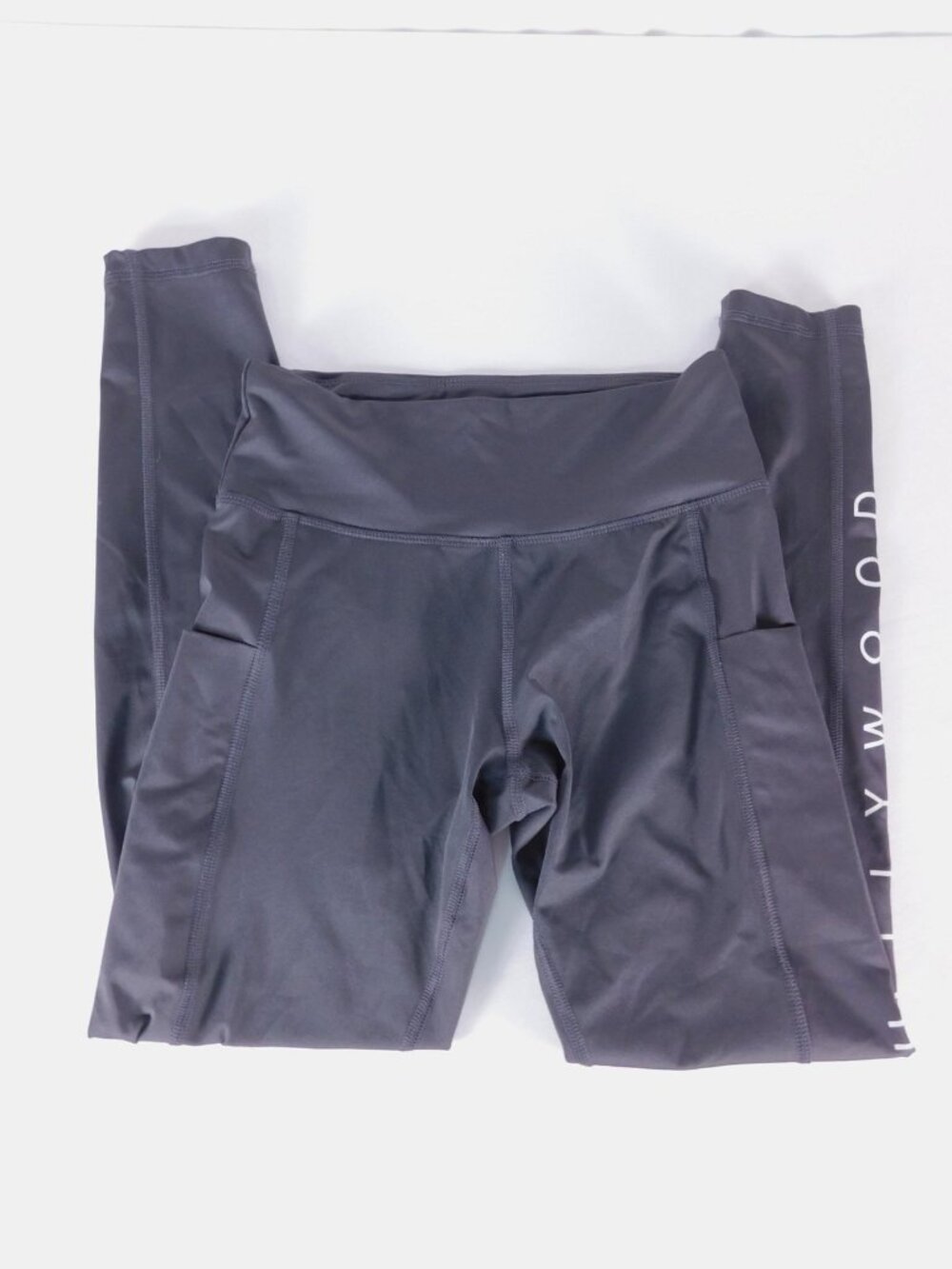 TriDri Leggings Womens XS Black Ankle Pockets Hollywood Vibe Logo Yoga Gym Pants